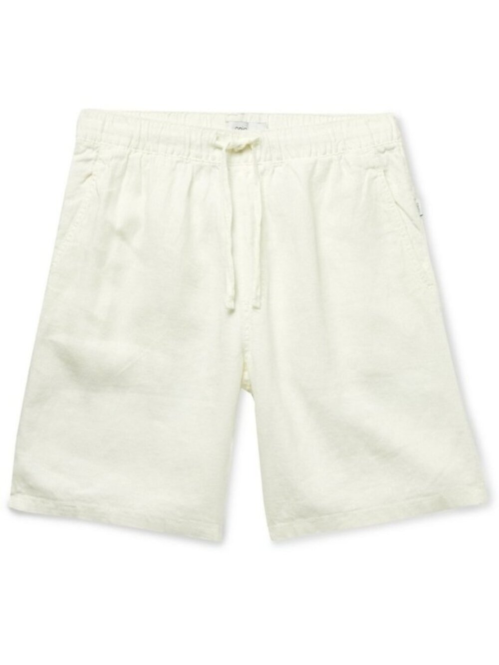 Onia 100% White NOAH Drawstring Linen Shorts, XXL